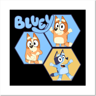 Bluey Happy Posters and Art